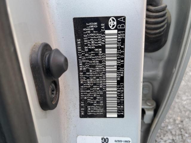 5YFBURHE7HP703002 - 2017 TOYOTA COROLLA L SILVER photo 12