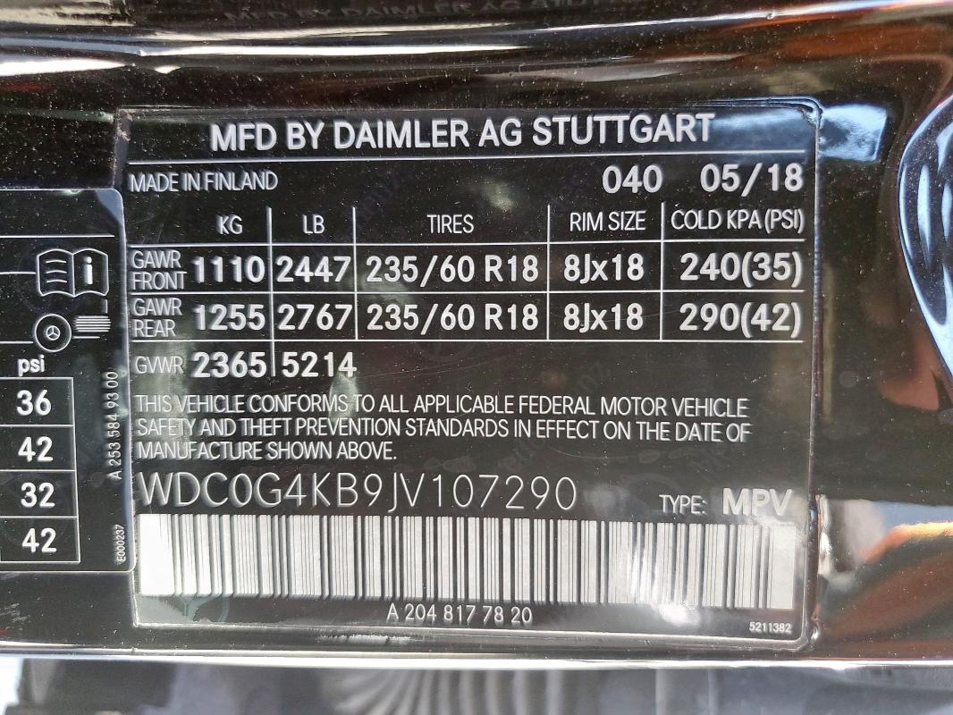 WDC0G4KB9JV107290 - 2018 MERCEDES-BENZ GLC 300 4MATIC BLACK photo 13