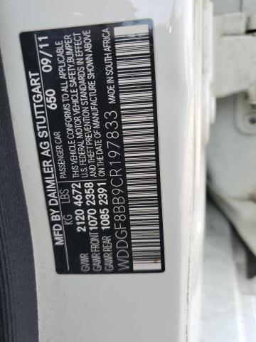 WDDGF8BB9CR197833 - 2012 MERCEDES-BENZ C 300 4MATIC WHITE photo 12