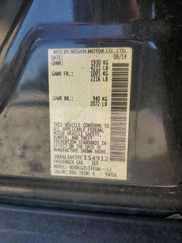 1N4AL3AP2FC154912 - 2015 NISSAN ALTIMA 2.5 BLACK photo 12