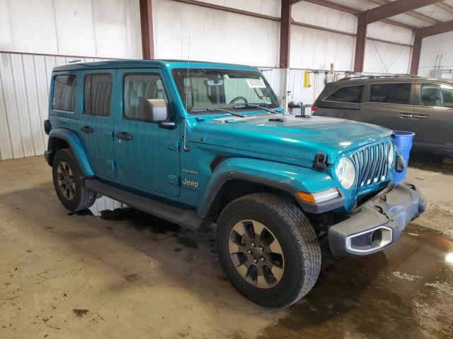1C4HJXEN3KW691442 - 2019 JEEP WRANGLER U SAHARA TEAL photo 4