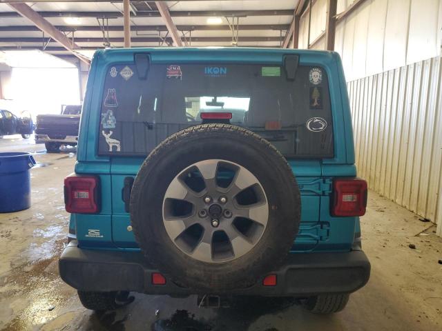 1C4HJXEN3KW691442 - 2019 JEEP WRANGLER U SAHARA TEAL photo 6