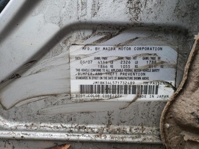 JM1BK34L571732489 - 2007 MAZDA SPEED 3 SILVER photo 12
