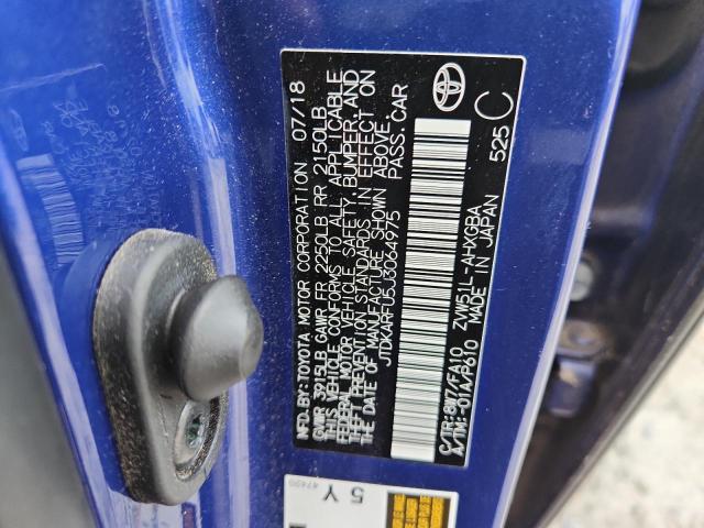 JTDKARFU5J3064975 - 2018 TOYOTA PRIUS 蓝色 照片 12