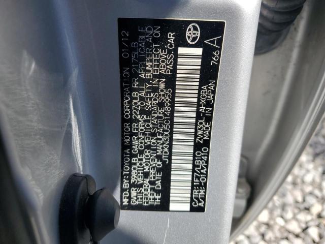 JTDKN3DU5C1489955 - 2012 TOYOTA PRIUS 银色 照片 13