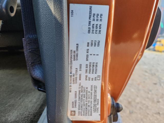 1GCDS196558194137 - 2005 CHEVROLET COLORADO 橙色 照片 13