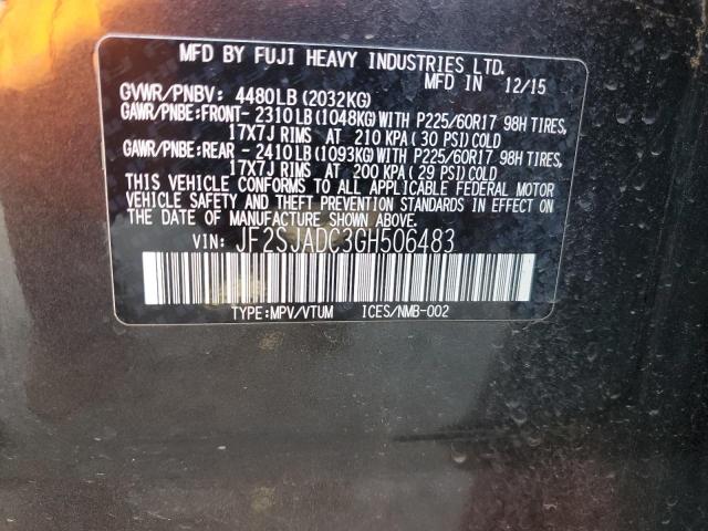 JF2SJADC3GH506483 - 2016 SUBARU FORESTER 2.5I PREMIUM Gri fotoğraf 13