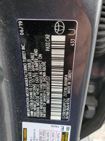 NMTKHMBX0KR095337 - 2019 TOYOTA C-HR XLE Серый фото 12