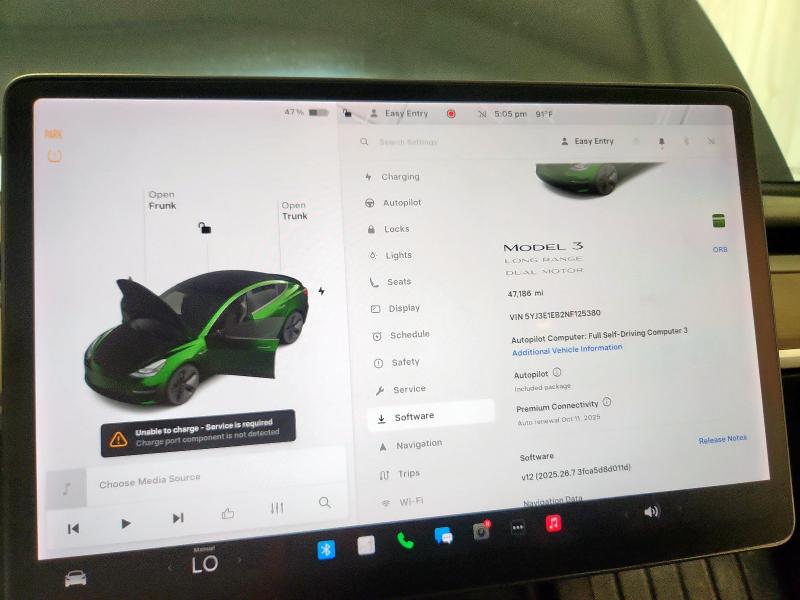 5YJ3E1EB2NF125380 - 2022 TESLA MODEL 3 Szary zdjęcie 9