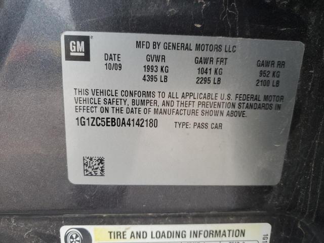 1G1ZC5EB0A4142180 - 2010 CHEVROLET MALIBU 1LT SILVER photo 12