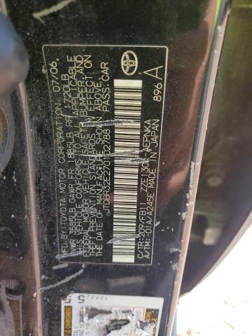 JTDBR32E270102788 - 2007 TOYOTA COROLLA CE შავი ფოტო 12