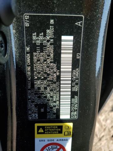 2T2BK1BA8DC165705 - 2013 LEXUS RX 350 BASE Schwarz Foto 12