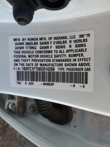 19XFC1F75KE014269 - 2019 HONDA CIVIC EXL 白色 照片 13