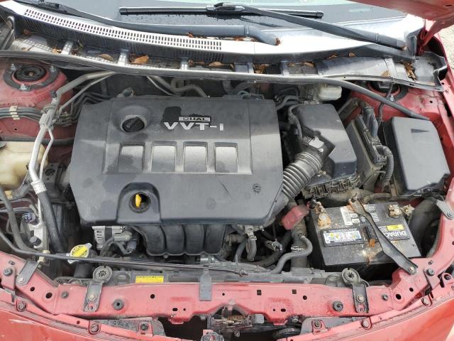 1NXBU4EE3AZ365819 - 2010 TOYOTA COROLLA BASE წითელი ფოტო 11