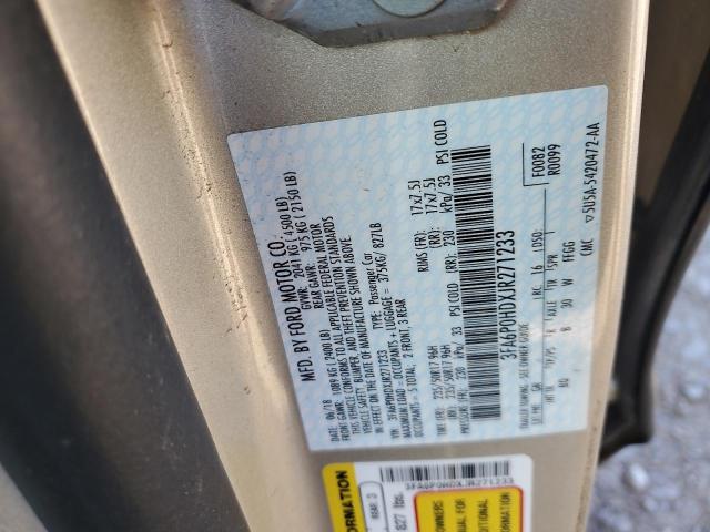 3FA6P0HDXJR271233 - 2018 FORD FUSION SE TAN photo 13