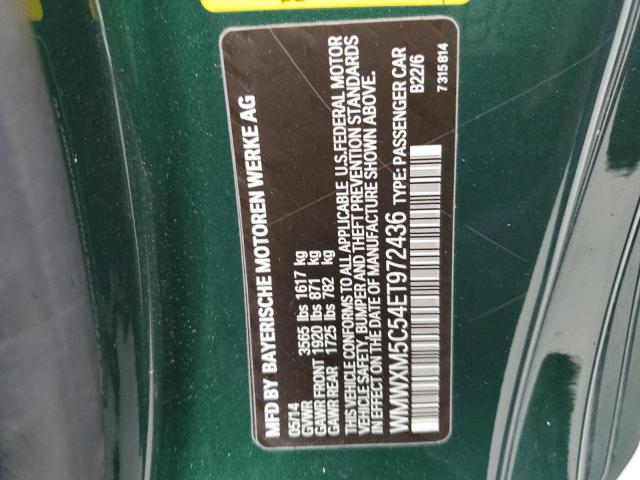 WMWXM5C54ET972436 - 2014 MINI COOPER 绿色 照片 12