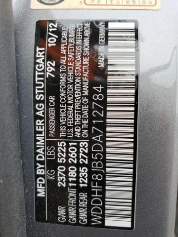 WDDHF8JB5DA712784 - 2013 MERCEDES-BENZ E 350 4MATIC GRAY photo 12