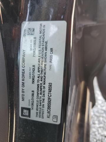 KL8CB6S92FC748593 - 2015 CHEVROLET SPARK LS Қара фото 12