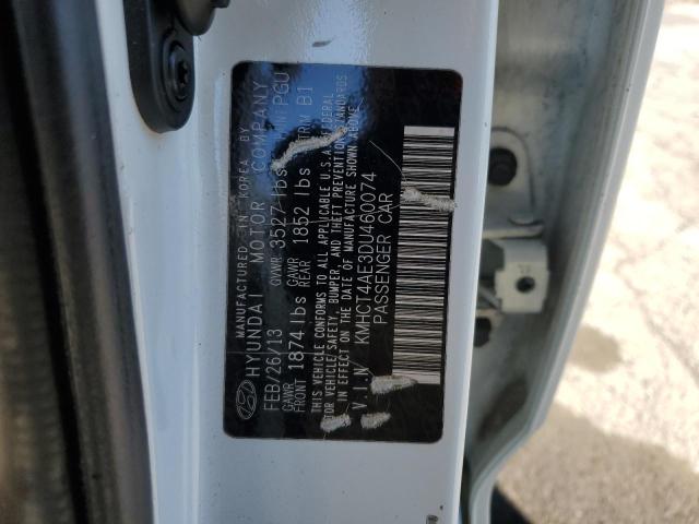 KMHCT4AE3DU460074 - 2013 HYUNDAI ACCENT GLS 白色 照片 13