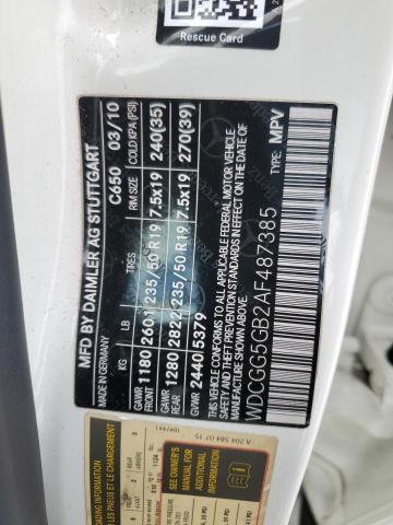 WDCGG5GB2AF487385 - 2010 MERCEDES-BENZ GLK 350 WHITE photo 14