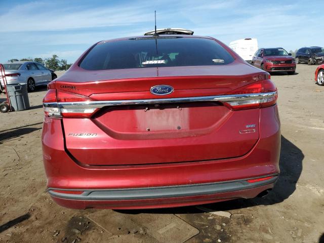 3FA6P0HDXHR127983 - 2017 FORD FUSION SE RED photo 6