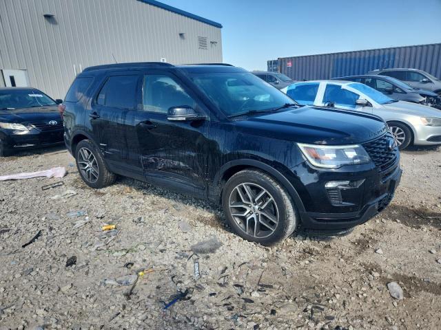 1FM5K8GT6JGB64064 - 2018 FORD EXPLORER SPORT أسود صورة 4