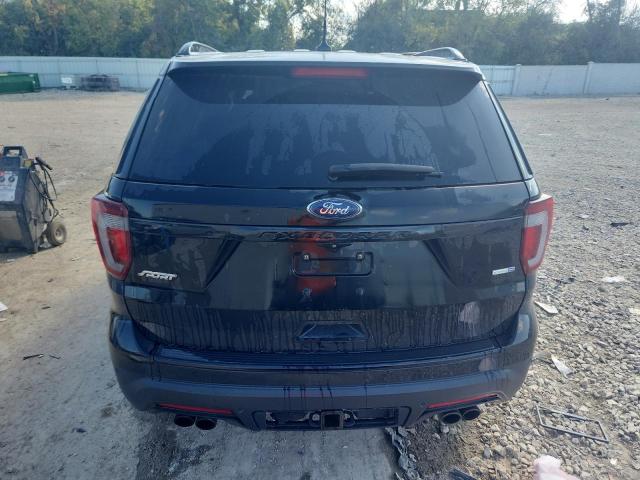 1FM5K8GT6JGB64064 - 2018 FORD EXPLORER SPORT أسود صورة 6