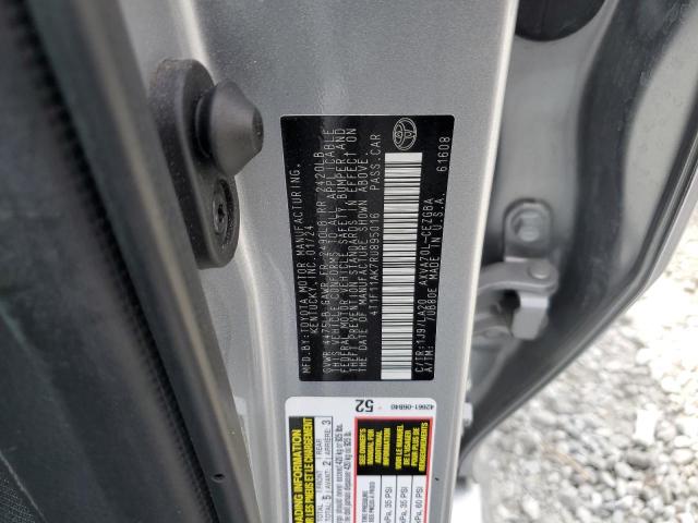 4T1F11AK7RU895016 - 2024 TOYOTA CAMRY XLE SILVER photo 13