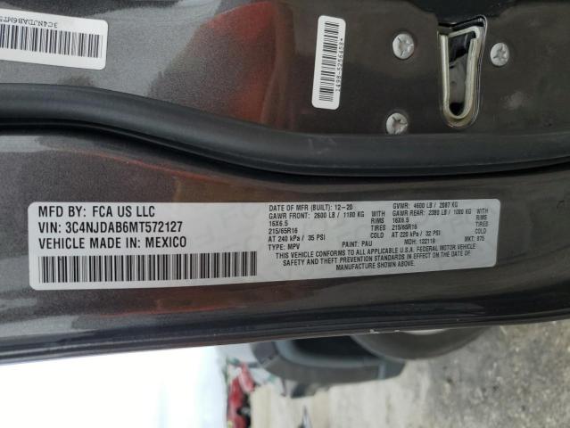 3C4NJDAB6MT572127 - 2021 JEEP COMPASS SPORT GRAY photo 13