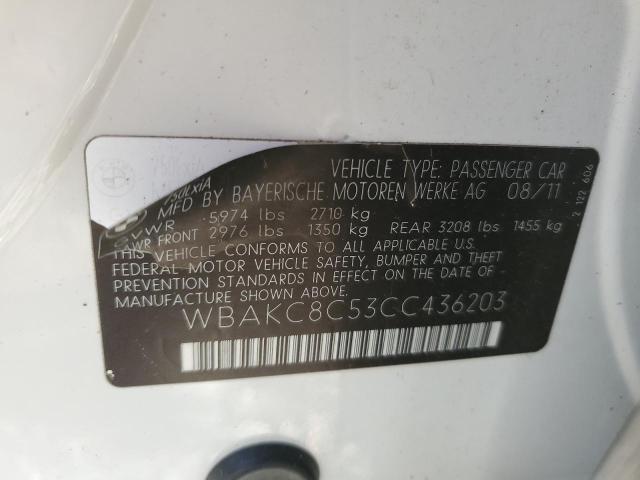 WBAKC8C53CC436203 - 2012 BMW 750 LXI WHITE photo 12