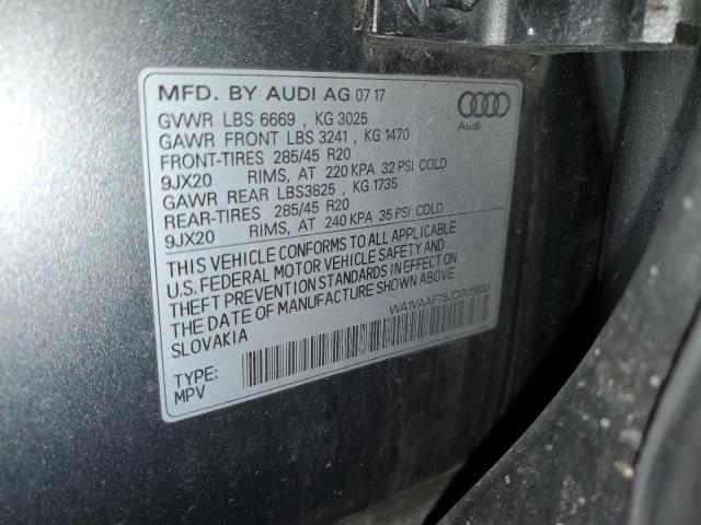 WA1VAAF75JD005633 - 2018 AUDI Q7 PRESTIGE GRAY photo 14