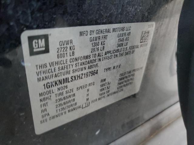 1GKKNMLSXHZ197964 - 2017 GMC ACADIA SLT-1 BLACK photo 14