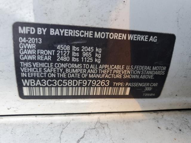 WBA3C3C58DF979263 - 2013 BMW 320 I XDRIVE WHITE photo 12