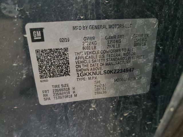 1GKKNULS0KZ234947 - 2019 GMC ACADIA SLT-1 GRAY photo 13