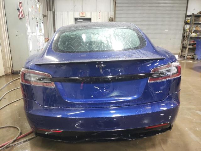 5YJSA1E61MF439028 - 2021 TESLA MODEL S BLUE photo 6