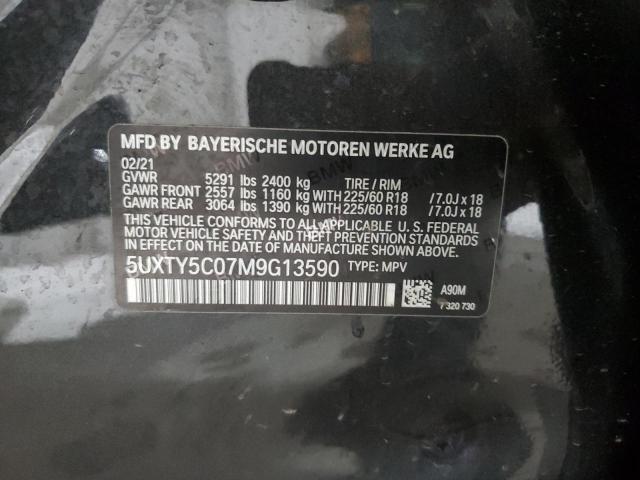 5UXTY5C07M9G13590 - 2021 BMW X3 XDRIVE30I GRAY photo 13