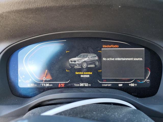 5UXTY5C07M9G13590 - 2021 BMW X3 XDRIVE30I GRAY photo 9