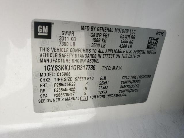 1GYS3KKJ1GR317786 - 2016 CADILLAC ESCALADE ESV PLATINUM Ağ foto 13