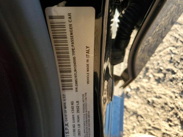 ZAM57RTL9H1240595 - 2017 MASERATI GHIBLI S 黑色 照片 12