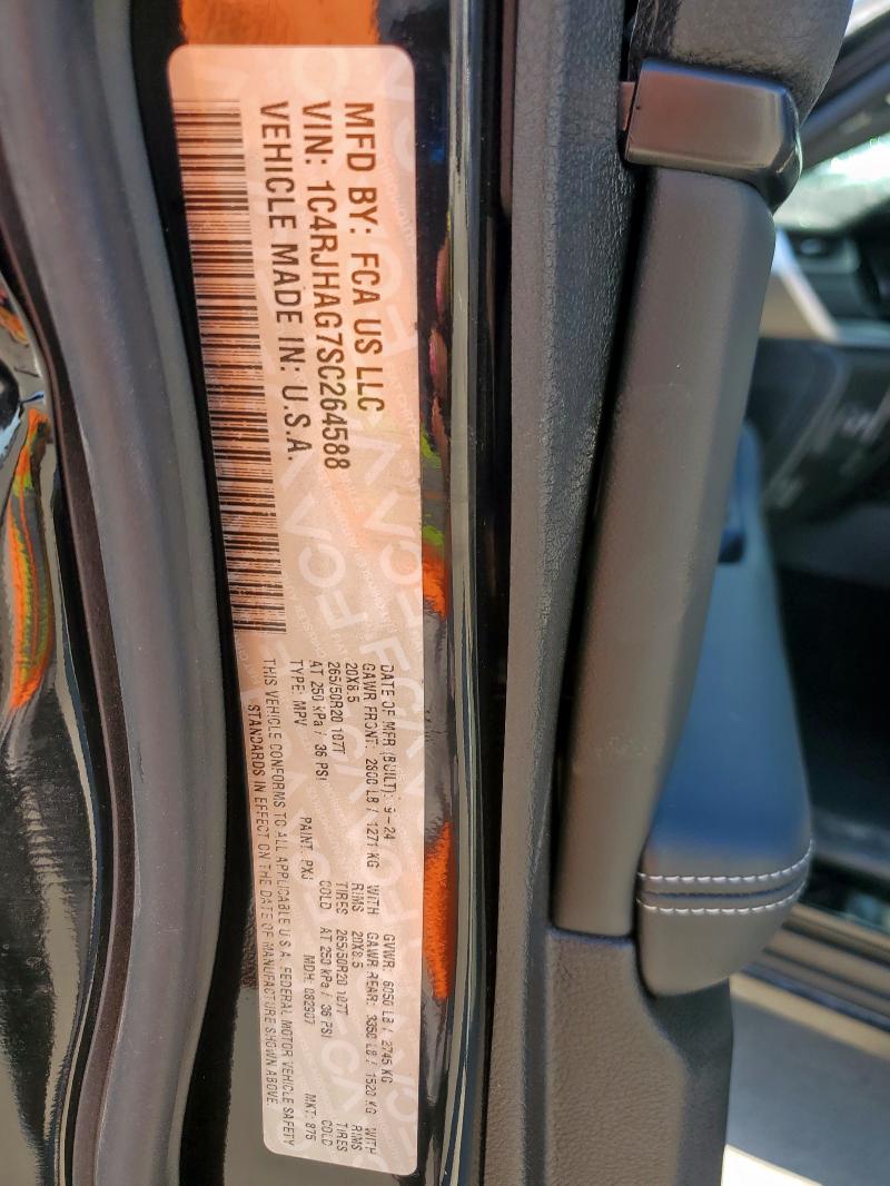 1C4RJHAG7SC264588 - 2025 JEEP GRAND CHER LAREDO أسود صورة 13