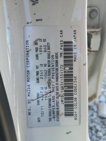JM1BL1L45C1551172 - 2012 MAZDA SPEED 3 თეთრი ფოტო 12