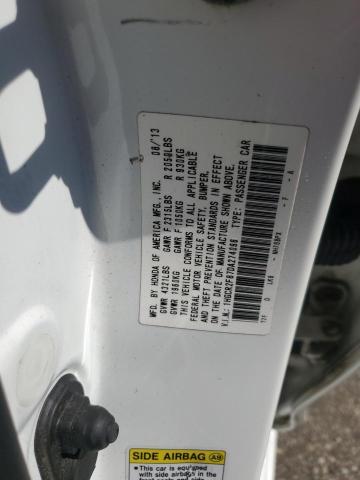 1HGCR2F87DA274096 - 2013 HONDA ACCORD EXL WHITE photo 12