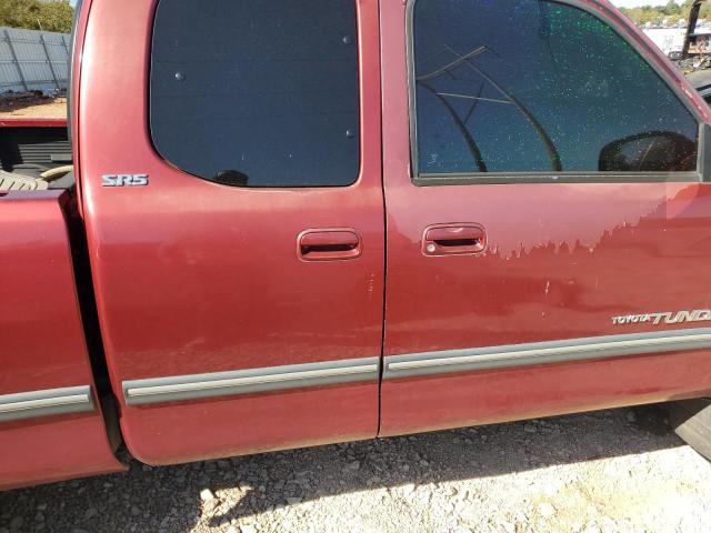 5TBRN3417YS125740 - 2000 TOYOTA TUNDRA ACCESS CAB SR5 BURGUNDY photo 10