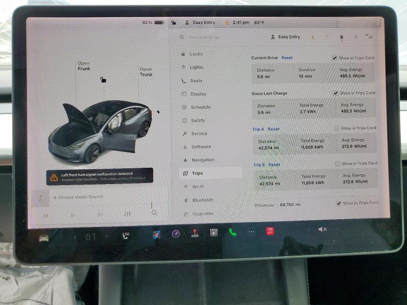 5YJ3E1EAXMF875292 - 2021 TESLA MODEL 3 CHARCOAL photo 9