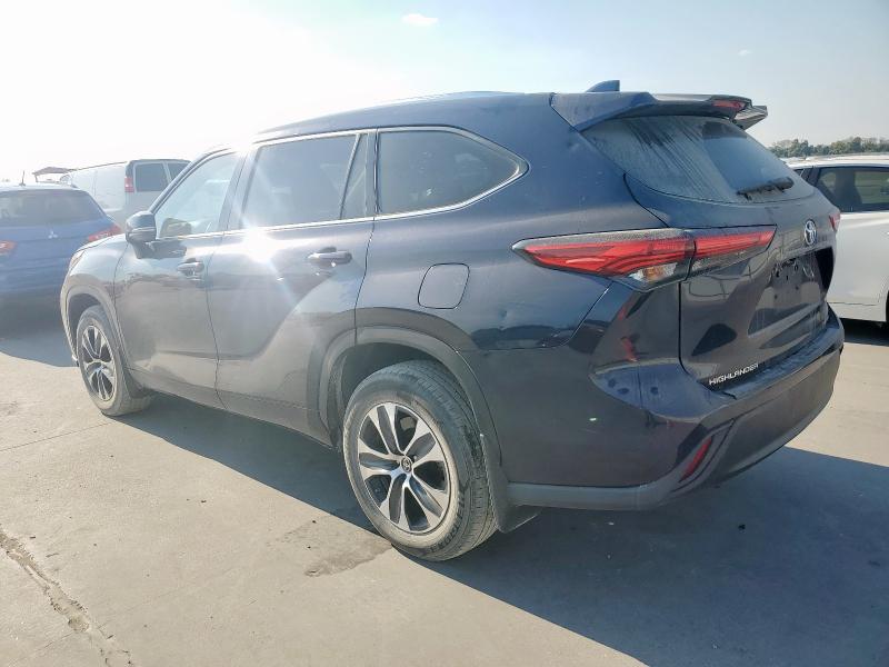 5TDGZRBH5MS543424 - 2021 TOYOTA HIGHLANDER XLE Azul foto 2