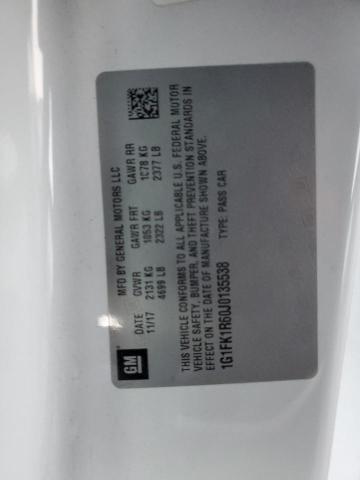 1G1FK1R60J0135538 - 2018 CHEVROLET CAMARO ZL1 WHITE photo 13