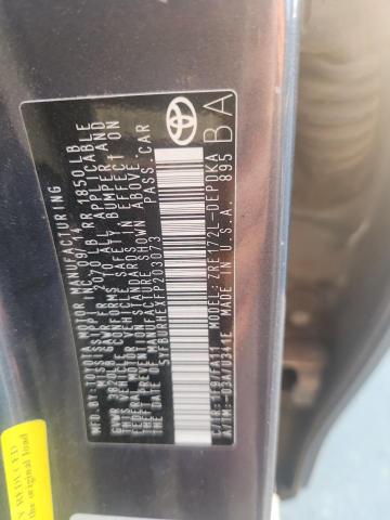 5YFBURHEXFP203073 - 2015 TOYOTA COROLLA L BLUE photo 12