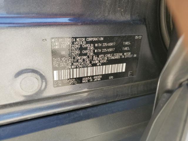 JTMLWRFV2ND151585 - 2022 TOYOTA RAV4 LE Մոխրագույն լուսանկար 13