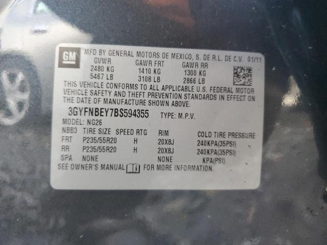 3GYFNBEY7BS594355 - 2011 CADILLAC SRX PERFORMANCE COLLECTION Graphite photo 13