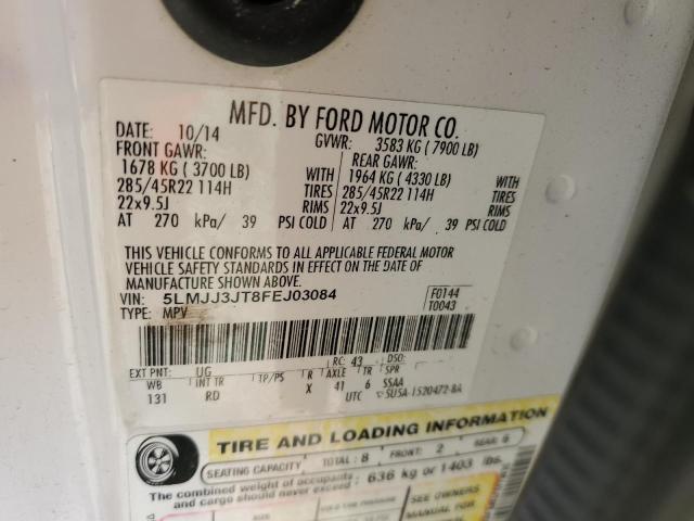 5LMJJ3JT8FEJ03084 - 2015 LINCOLN NAVIGATOR L WHITE photo 13